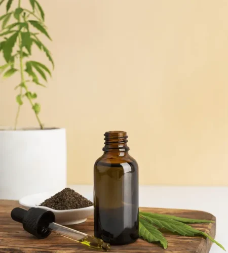natural cannabis oil bottle