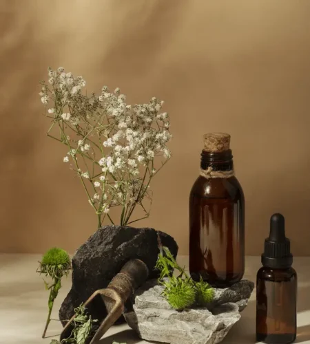 phytotherapy items arrangement still life